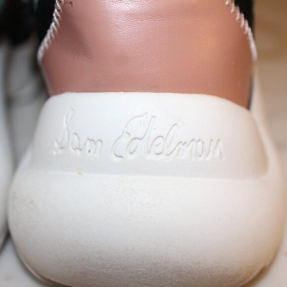 SAM EDELMAN MEENA SNEAKER SHOES US SIZE 6.5 GREEN BLACK WHITE - Picture 5 of 13